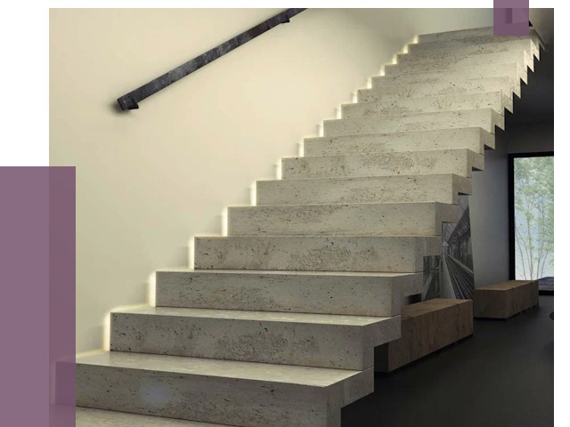 Облицовка бетонных лестниц в Боровичах от 4690 руб/м2 