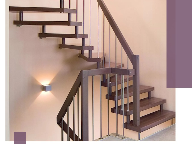 Изготовление лестниц на больцах в Боровичах под ключ