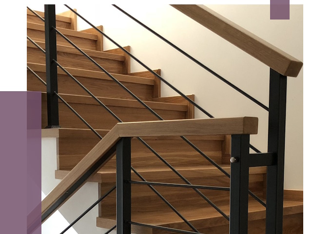 Обшивка металлической лестницы деревом в Боровичах от 4430 руб.