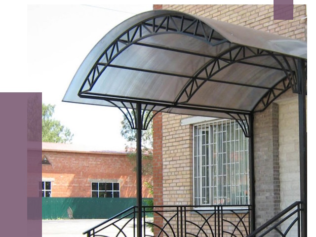 Металлические навесы и козырьки в Боровичах от 13029 руб.