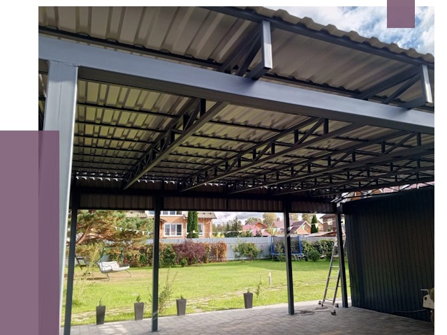 Монтаж навесов в Боровичах от 7505 руб. — установка навеса | ПРОЛЁТ-Брв