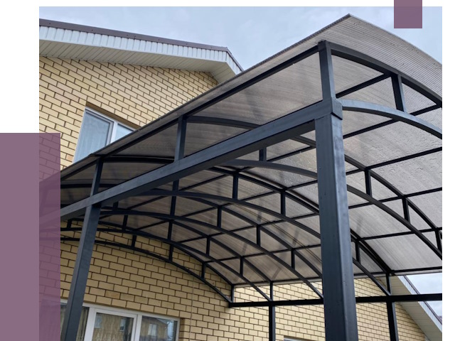 Монтаж козырьков в Боровичах от 11726 руб. | ПРОЛЁТ-Брв