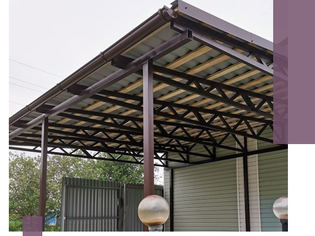 Навесы под ключ в Боровичах: изготовление, монтаж и гарантия