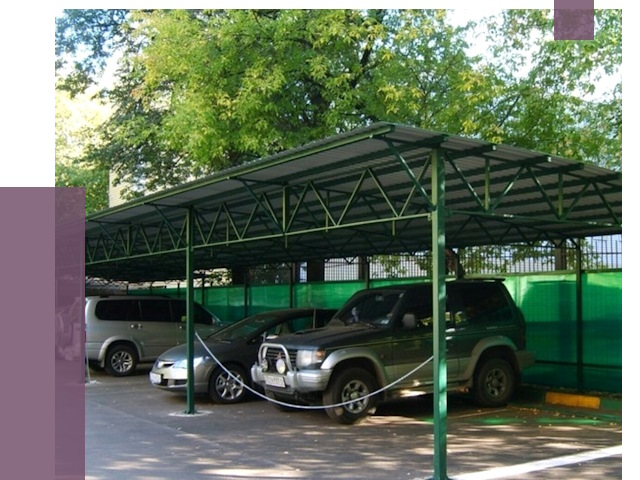 Навесы для парковки в Боровичах от 81821 руб. заказать | ПРОЛЁТ-Брв