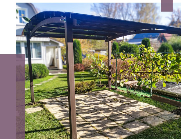 Навесы для дачи в Боровичах от 12977 руб. под ключ — ПРОЛЁТ-Брв