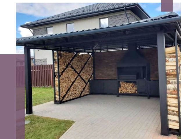 Навесы для барбекю в Боровичах от 12977 руб. под ключ | ПРОЛЁТ-Брв