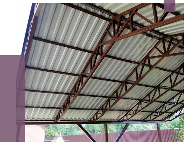 Навесы из профнастила в Боровичах от 7505 руб. | ПРОЛЁТ-Брв