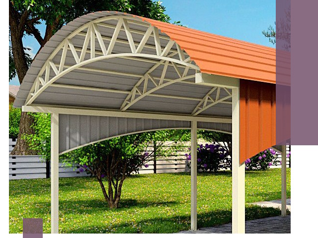 Навесы из профнастила под ключ в Боровичах — установка и монтаж