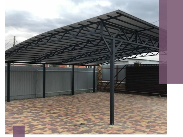 Металлические навесы под ключ в Боровичах — изготовление и монтаж