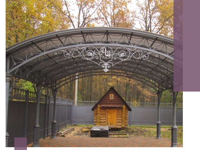 Кованые навесы премиум-класса под заказ в Боровичах