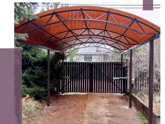 Арочные навесы в Боровичах от 12977 руб. — изготовление и монтаж | ПРОЛЁТ-Брв