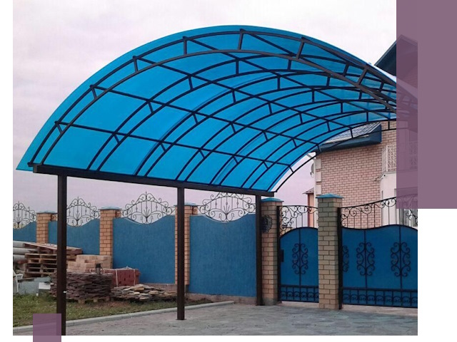 Арочные навесы под ключ в Боровичах — изготовление и монтаж