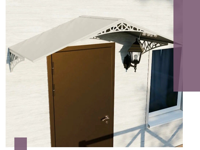 Металлические козырьки на входы и террасы в Боровичах