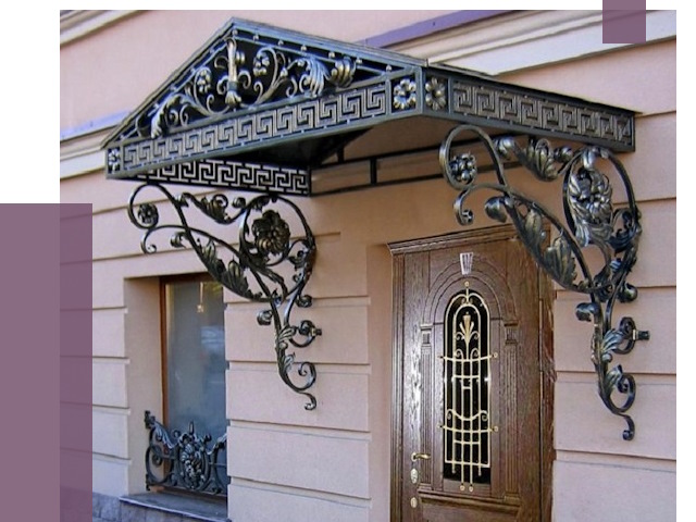 Кованые козырьки в Боровичах под ключ от 12977 руб. — ПРОЛЁТ