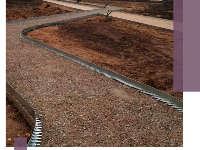 Металлические бордюры под ключ в Боровичах — изготовление и монтаж