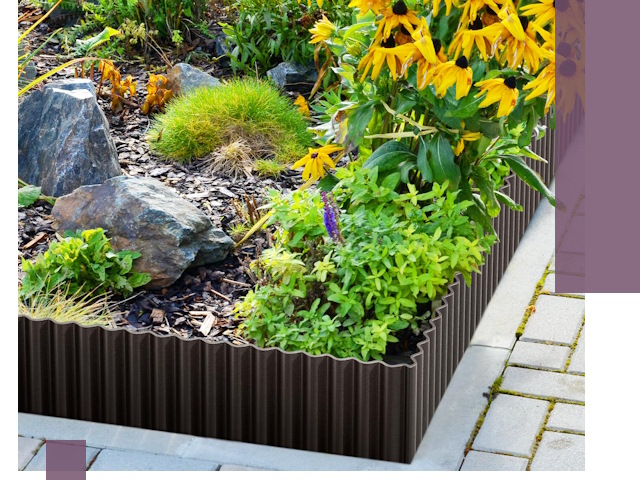 Металлические бордюры для клумб в Боровичах — производство и монтаж